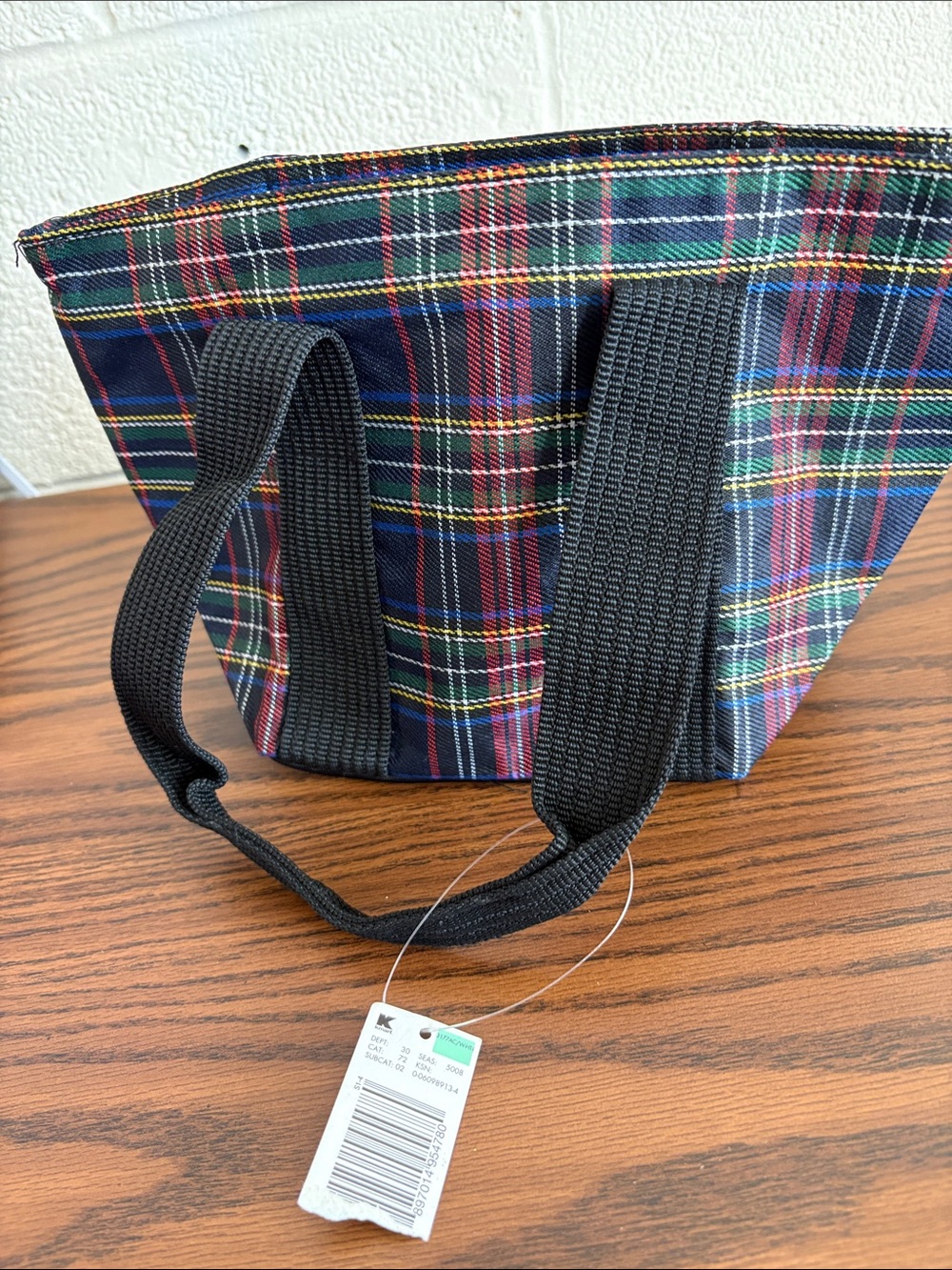 VTG 90s Kmart Plaid Mini Tote Bag NWT Deadstock Tartan